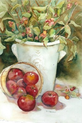 apples and a plant